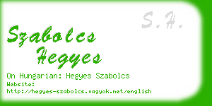 szabolcs hegyes business card